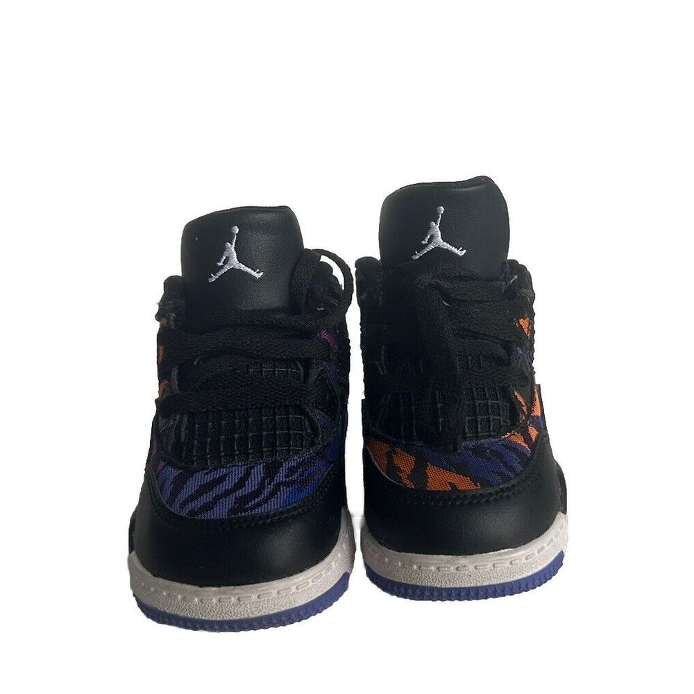 Jordan Kids Sneakers Black with Orange and Purple Accents